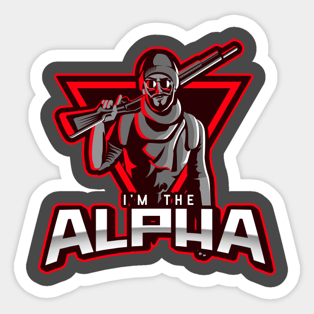 I'm The Alpha (7) Sticker by CavemanMedia